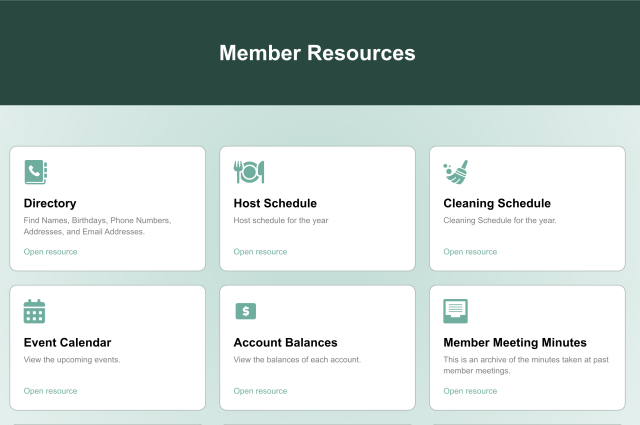 BCF member resources page