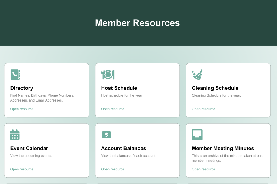BCF member resources page