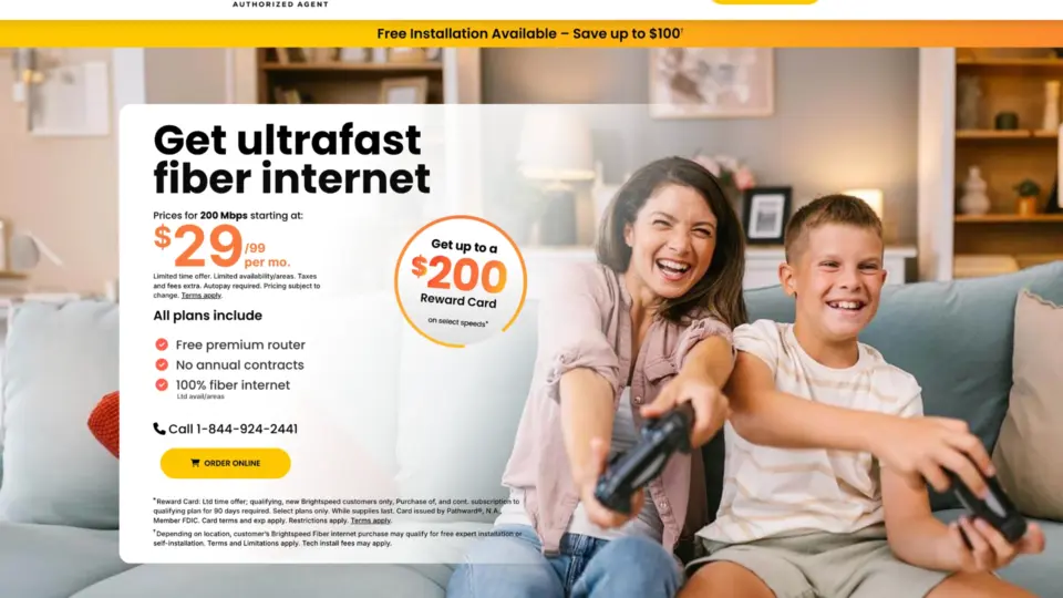 A website with clear, easy-to-read messaging on the homepage.